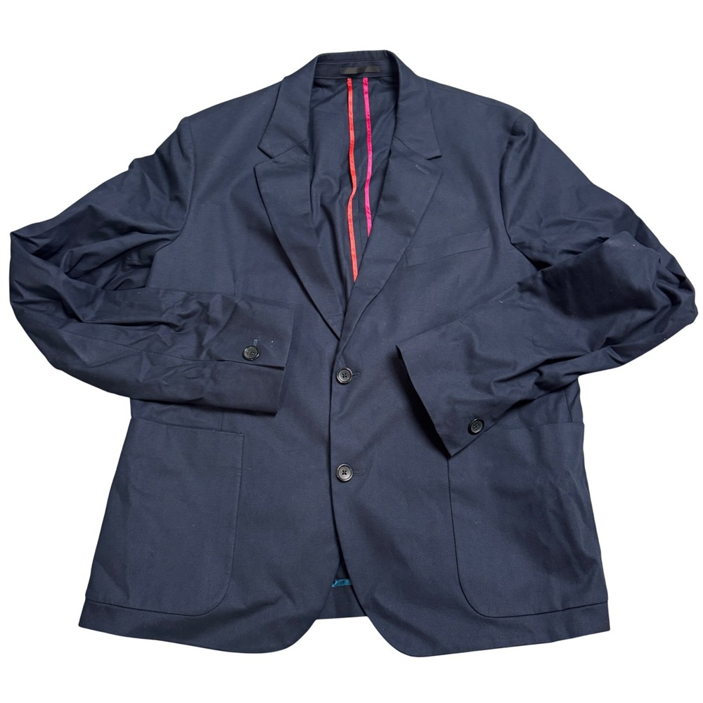 PS Paul Smith Mens Navy Cotton Unlined Blazer Jacket 44/54